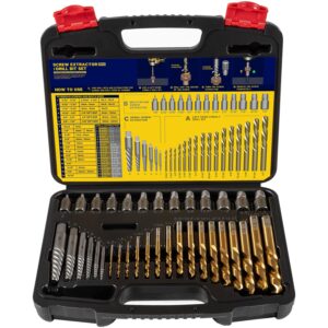 35-Pc Screw Extractor & Drill Bit Set - Remove Broken Bolts