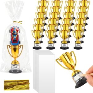 Novabright 24-Piece Mini Checkered Trophies - Racing Theme Gifts