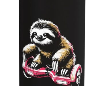 Sloth Hoverboard Water Bottle - Retro Stainless Steel