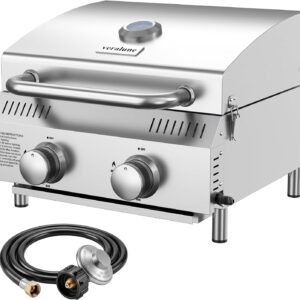 Veralune 2-Burner Propane Grill, 22,000 BTU Stainless Steel