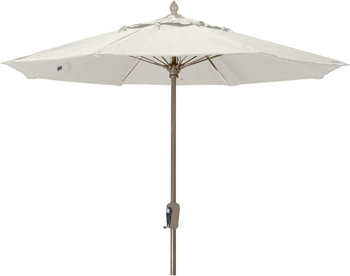 FiberBuilt 9' Marine Grade Market Umbrella - Natural White
