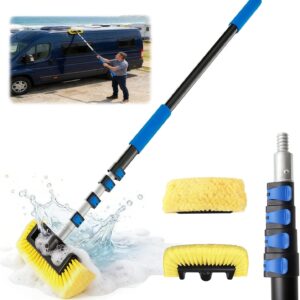 Karveden 18FT Reach Car Wash Brush, Telescoping Pole & Soft Bristles