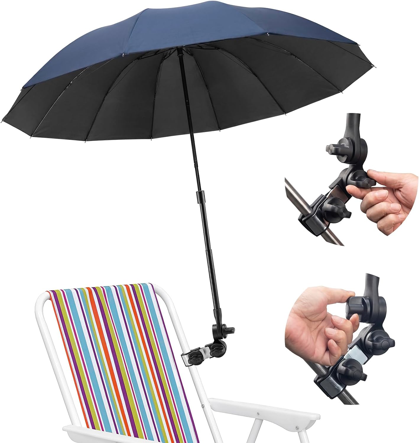 Sistavo Chair Umbrella with Clamp - UPF 50+ Sun Protection