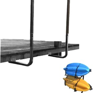 Suspenz Kayak Storage Rack for 2 Boats – Marine Grade Black