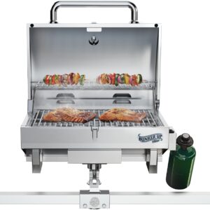 Bunker Up Fishin Stainless Boat Grill - 12K BTU Propane Grill