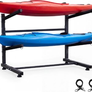 Bonnlo Kayak Storage Rack - Heavy Duty Freestanding Stand