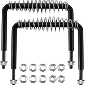 Dunzy BBQ Grill Spring Handles, Steel, 6in, Black