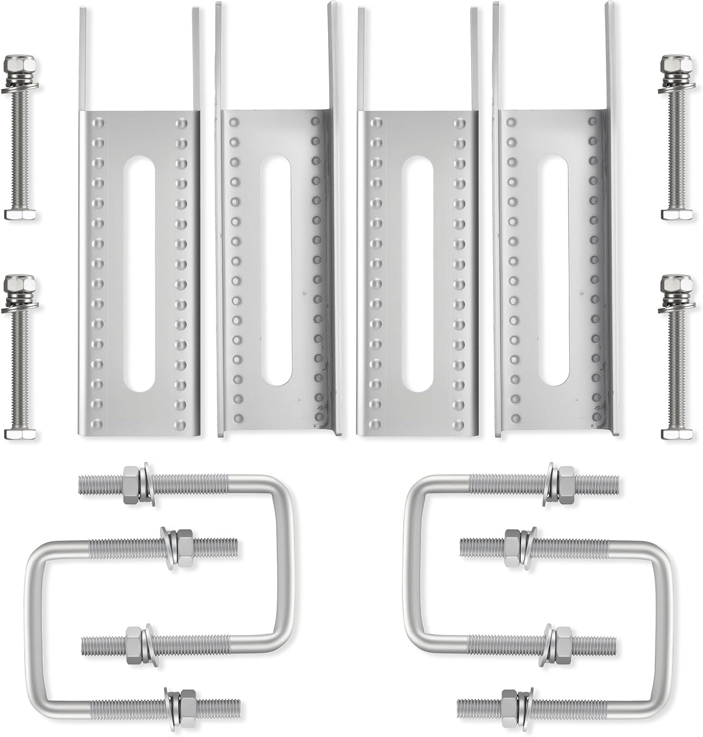 Racewill 4-Pack Boat Trailer Bunk Brackets, 8in Galvanized