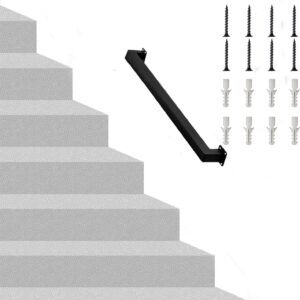 RECTOO 3FT Black Stair Railing, 440lb Load Capacity
