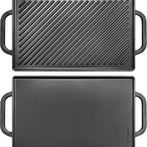 GGC Cast Iron Reversible Grill Griddle 13" x 8.25"
