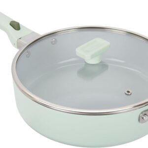 GoodCook Ceramic Deep Sauté Pan, 4 Qt, Sage Green