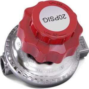 CISNO Adjustable Propane Regulator Valve, Red, 0-20 PSI