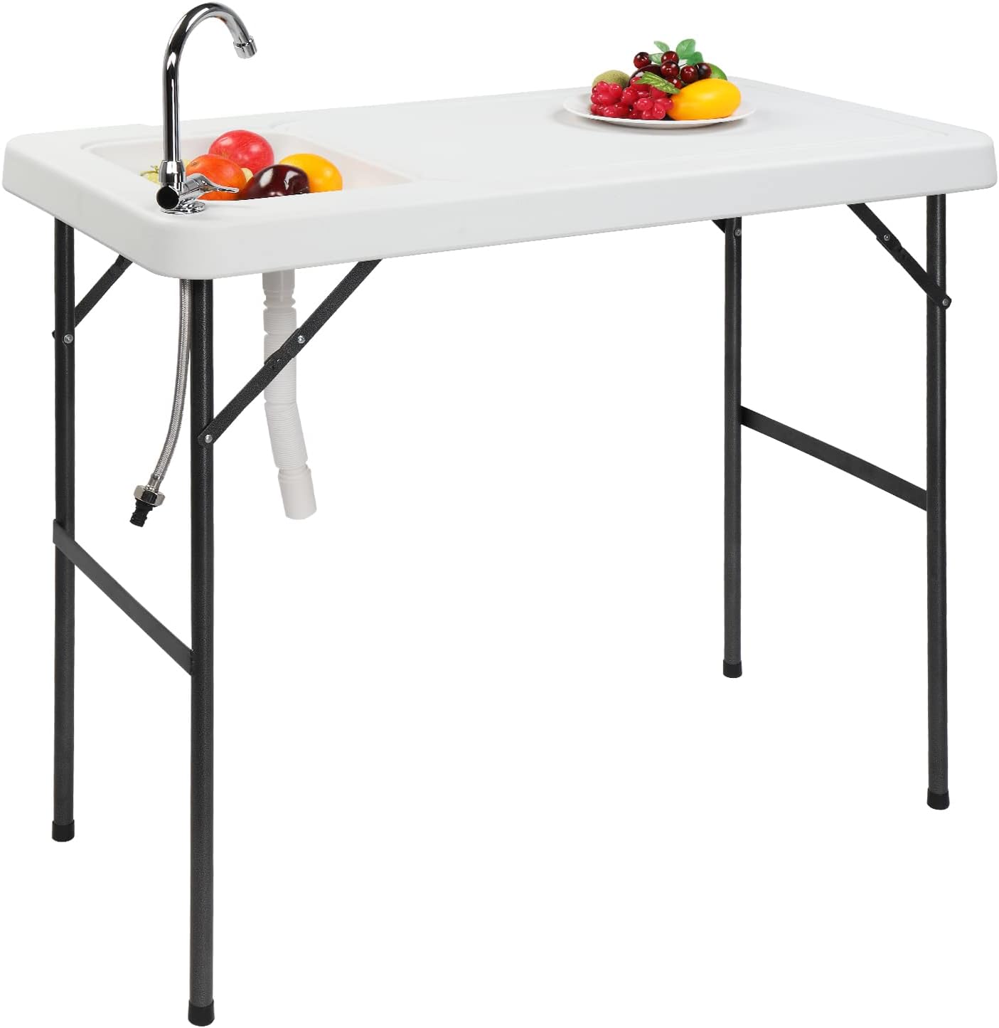 Outvita Portable Fish Cleaning Table with Sink