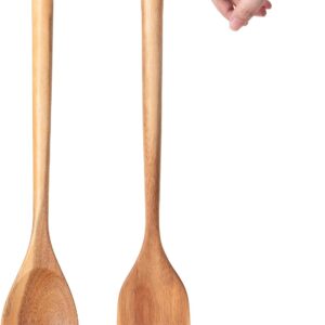 MornHalo Acacia Wooden Cooking Spoon Set (2-Piece)