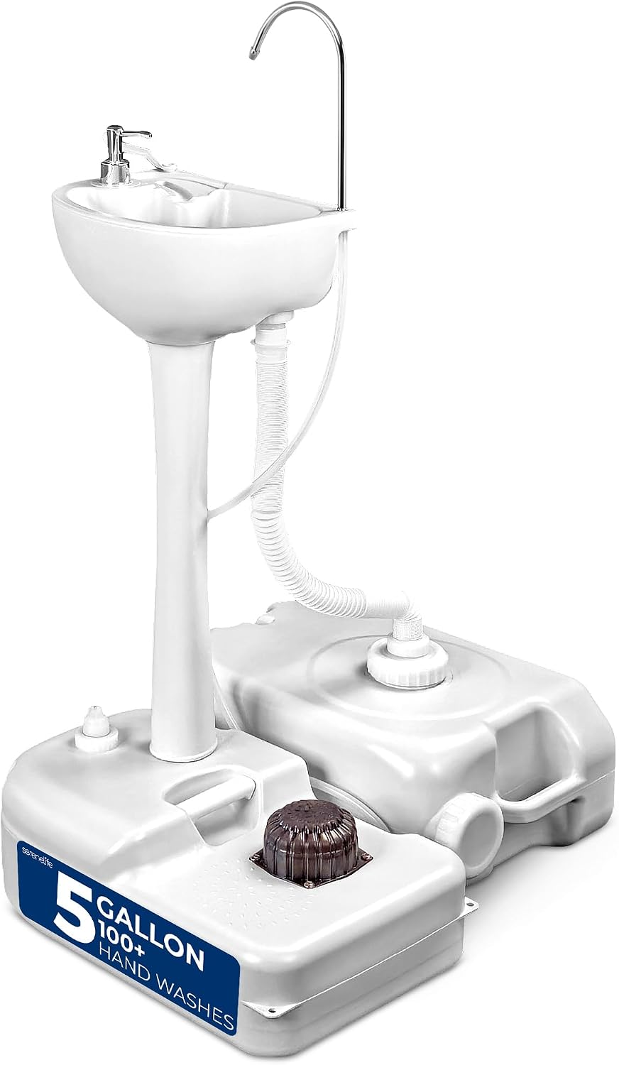 SereneLife Portable Hand Wash Station, 17L Tank, Foot Pump