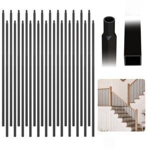 32-Piece Black Wrought Iron Stair Balusters, 44"