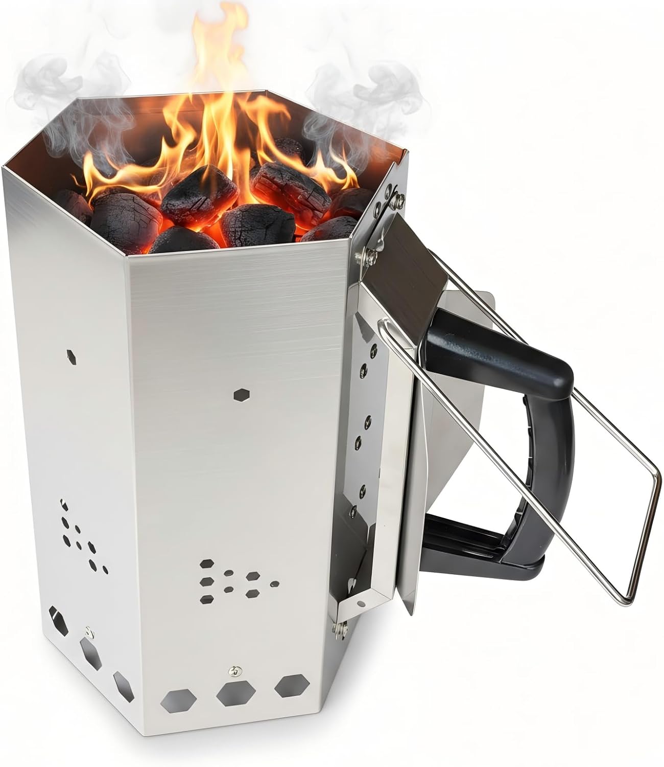 KU-koruo Stainless Steel Charcoal Chimney Starter