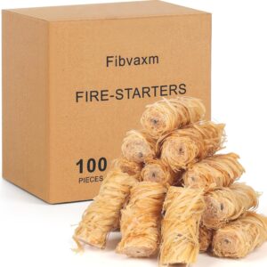 100 Pack Fire Starters - Quick Light Wood Charcoal Starter