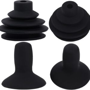 4-Piece Wheelchair Joystick Knob & Gaiter Set Black