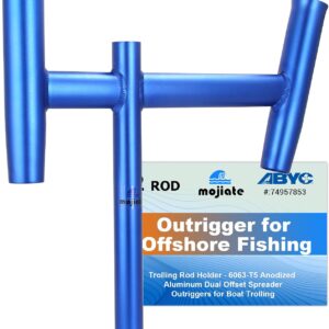 Mojiate Trolling Rod Holder - Dual Offset Fishing Rod Spreader