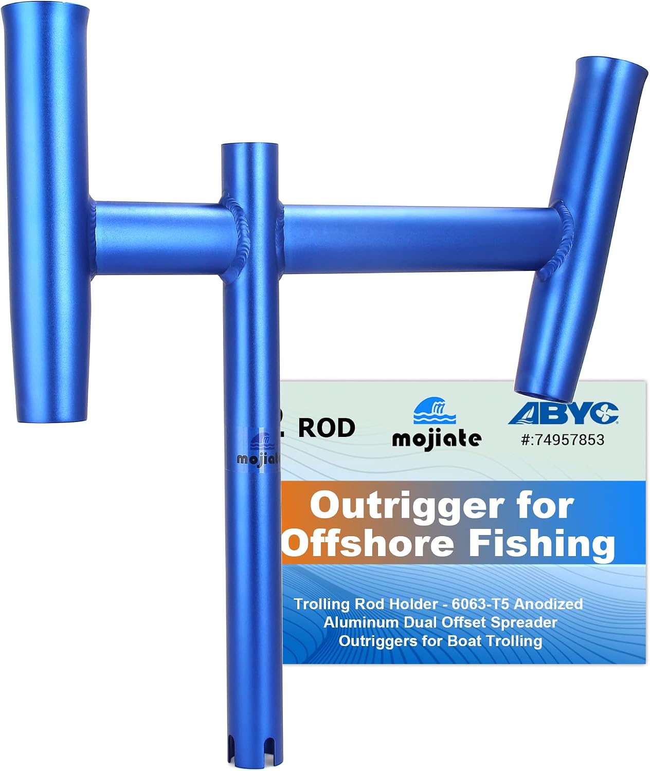 Mojiate Trolling Rod Holder - Dual Offset Fishing Rod Spreader