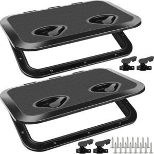 Smart Marine 2X Rectangle Boat Hatch 17.3x12.4in Black/White