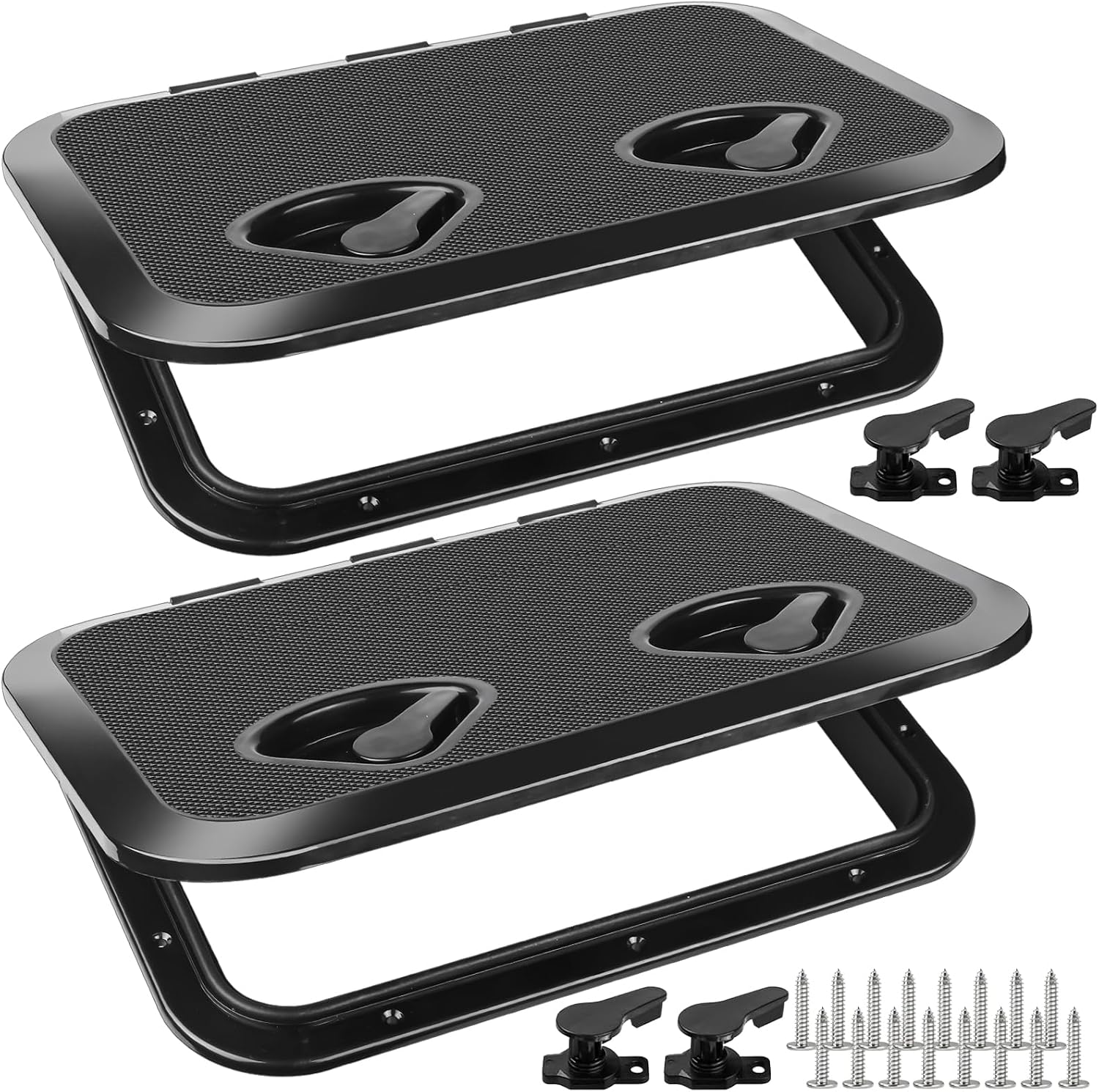 Smart Marine 2X Rectangle Boat Hatch 17.3x12.4in Black/White