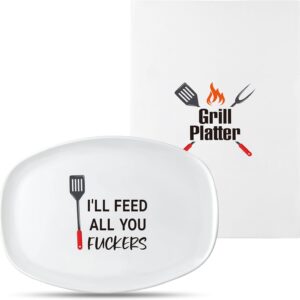 R HORSE Man Grill Platter – BBQ Serving Tray for Dad