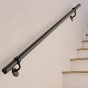 Aluminum Stair Handrail 4ft, Wall-Mounted Steps Railing