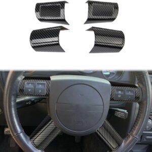 Carbon Fiber Style Steering Wheel Trim for Dodge Challenger/Charger/Magnum