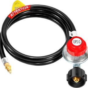 GasSaf 5FT Adjustable Propane Regulator Hose