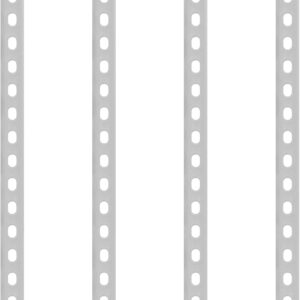 4-Pack 16" Stainless Steel Flat Brackets with Slots