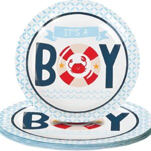 Fun Express Nautical Baby Shower Plates – Boy Theme