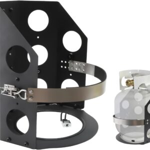 Heavy-Duty BBQ Propane Tank Holder, 20 lb Stainless Steel Mount