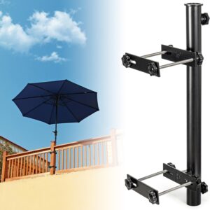 Heavy-Duty Stainless Steel Umbrella Holder for Deck Railing