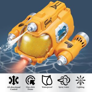 GoolRC 2.4GHz RC Gas Boat with Water Shooter, Red