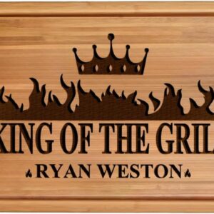 Custom Engraved BBQ Cutting Board Gift for Men