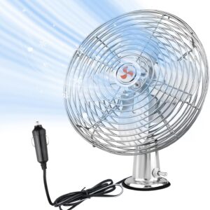 12V Heavy Duty RV Truck Fan - 9" Clip-On Cooler