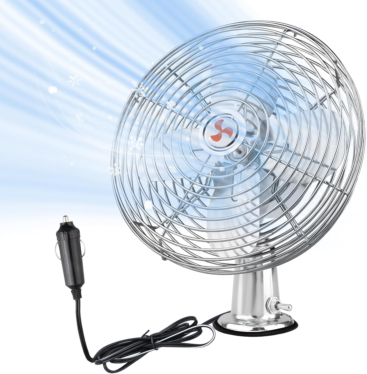 12V Heavy Duty RV Truck Fan - 9" Clip-On Cooler