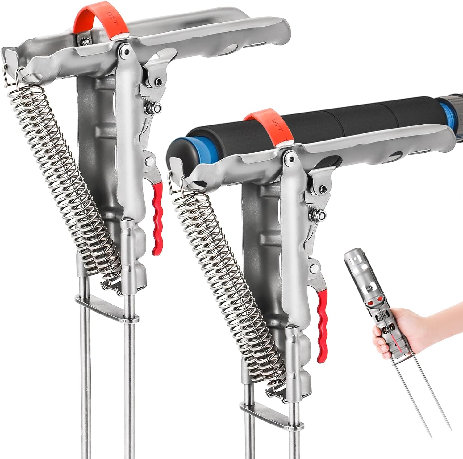 NATGAI Dual Spring Auto Fishing Rod Holders - 2 Pack