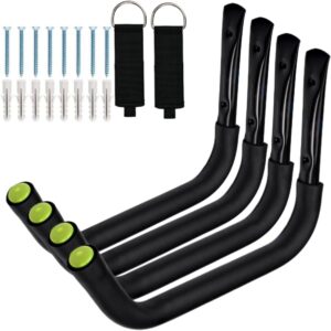 Aweilan Heavy-Duty Kayak Rack - Wall Mount 4-Pack