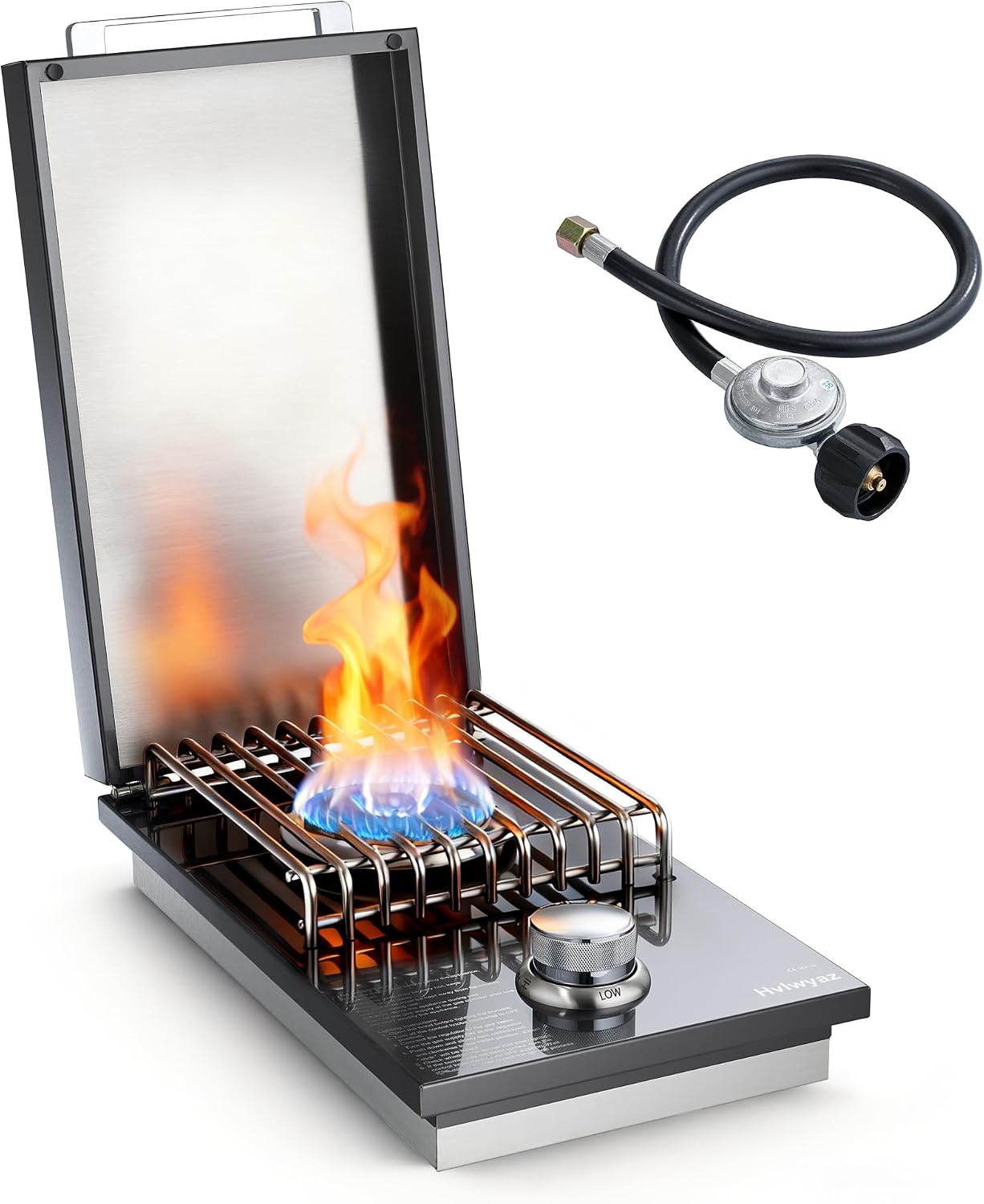 304 Stainless Steel Side Grill Burner, Black