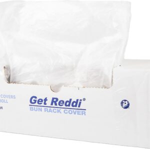 HDPE Bun Rack Covers, 52" x 80", Natural (50-Pack)
