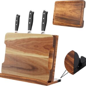 Gravora 3-in-1 Magnetic Knife Block Set