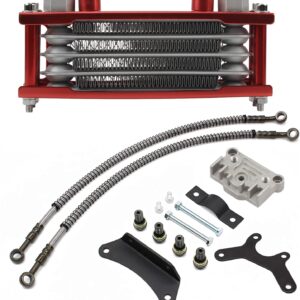 ATV Go-Kart Motorcycle Oil Cooler Radiator - Red