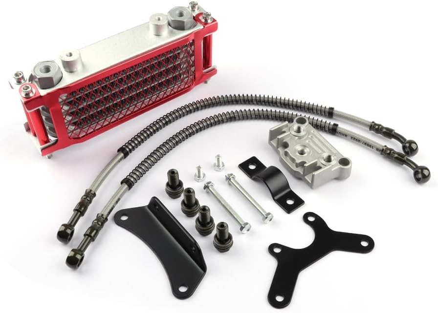 Aluminum Motorcycle Oil Cooler Kit for 50cc-140cc Pit Bikes