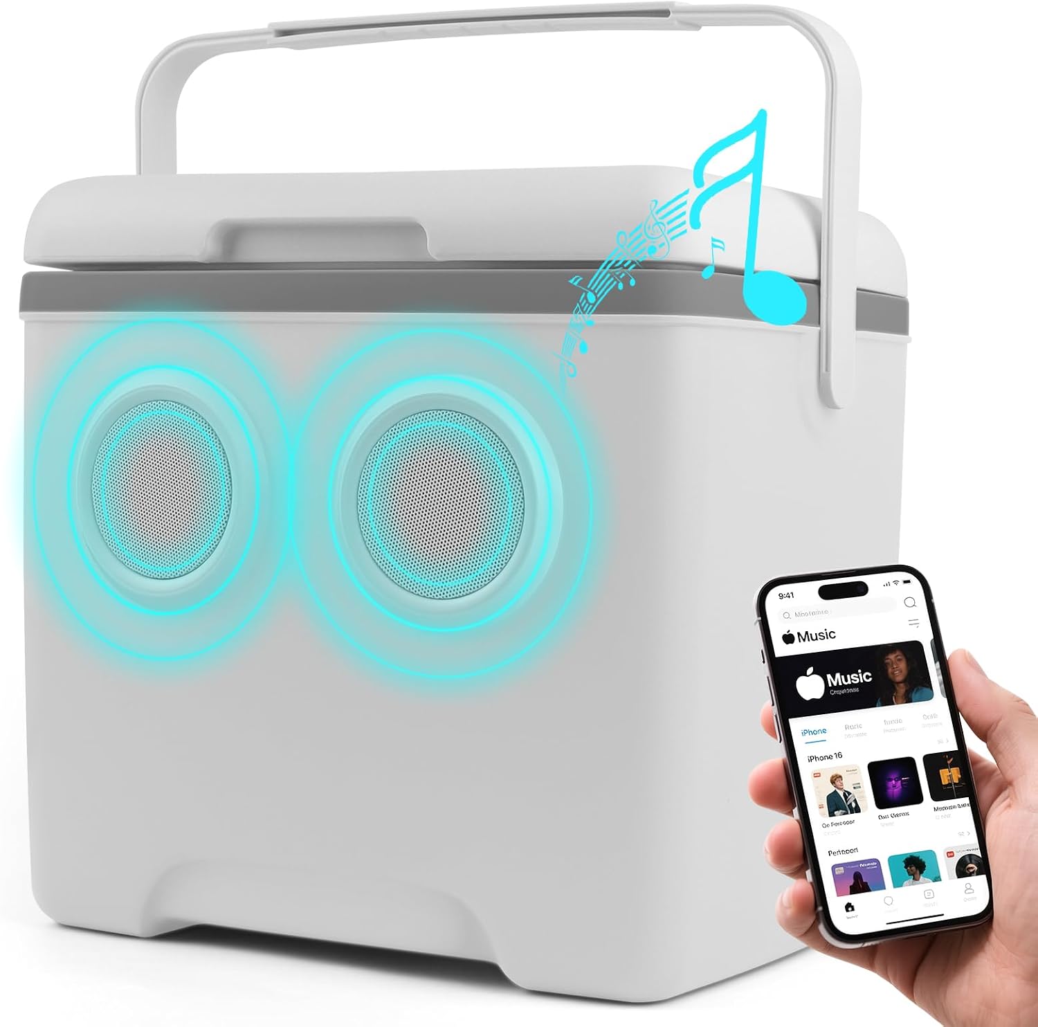 Maliansun Cooler w/ Bluetooth, 48H Ice Retention