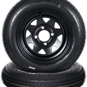 AutoSteelix 4.80-12 Trailer Tires w/ Rims (2-Pack)