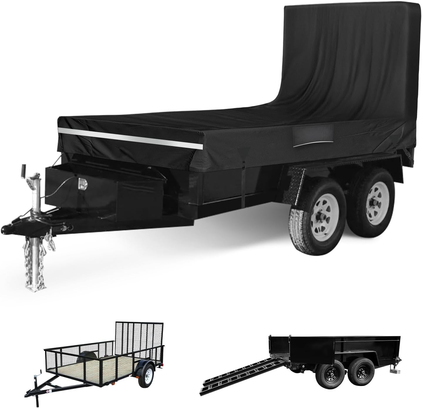 FGENKI 5x8 ft Heavy-Duty Trailer Cover