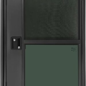 26" x 36" RV Entry Door - Black Aluminum Alloy w/ Glass & Lock